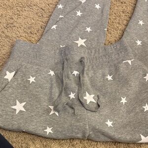 Gray Star-Patterned Bottoms